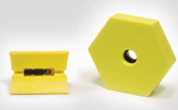 MBTRFID - Edelstahlkabelbinder mit RFID-Transponder für die Produktidentifikation in rauen Umgebungen.