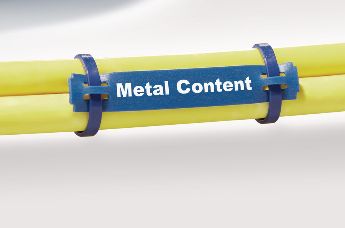 Metalldetektierbare Kabelanhänger für die Lebensmittel- und Chemieindustrie