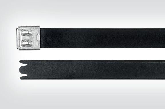 Der MBT-FC ist ein beschichteter Edelstahl-Kabelbinder mit glatten Kanten.