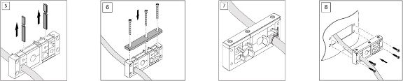 Montage des Kabeldurchführungssystems VarioPlate Schritte 5 bis 8