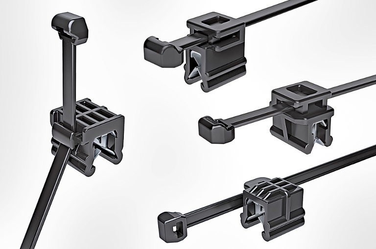 Edge Clips für vier verschiedene Edge-Clip Orientierungen
