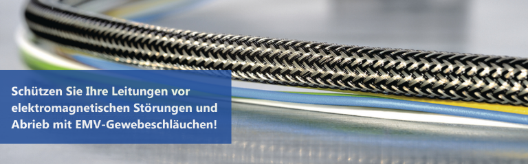 Schutz von Kabeln vor elektromagnetischen Störungen: EMV-Gewebeschläuche